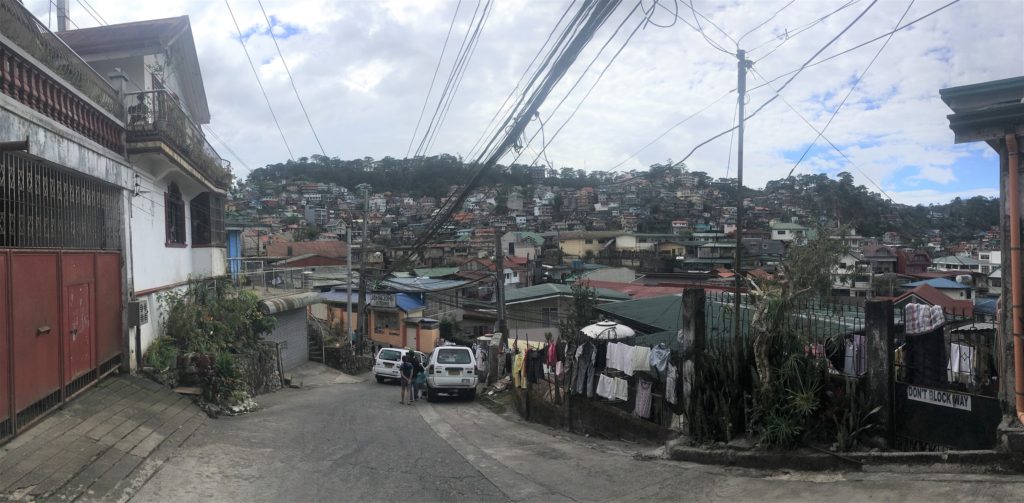 Favela like houses on hillside