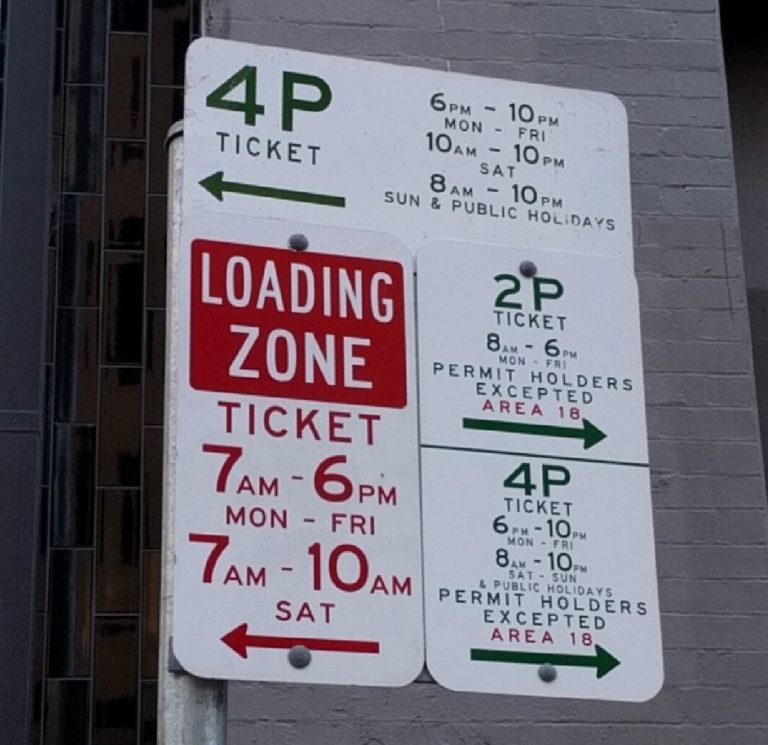 Confusing parking sign in Sydney